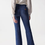 Vaqueros Salsa Mujer Push Up Destiny Flare - ECRU