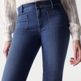 Vaqueros Salsa Mujer Push Up Destiny Flare - ECRU