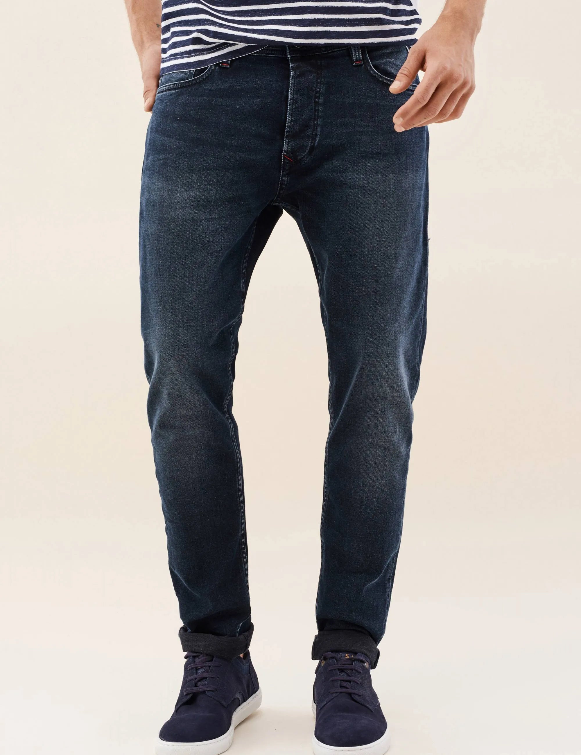 VAQUEROS SLENDER SLIM CARROT OSCUROS - ECRU