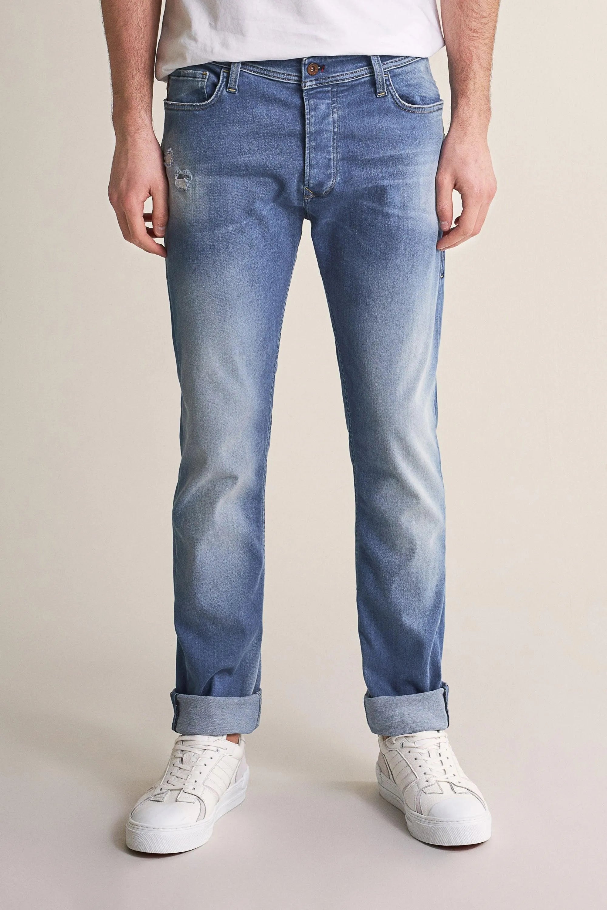 Vaqueros Slender Slim Carrot Premium Flex Vintage - ECRU