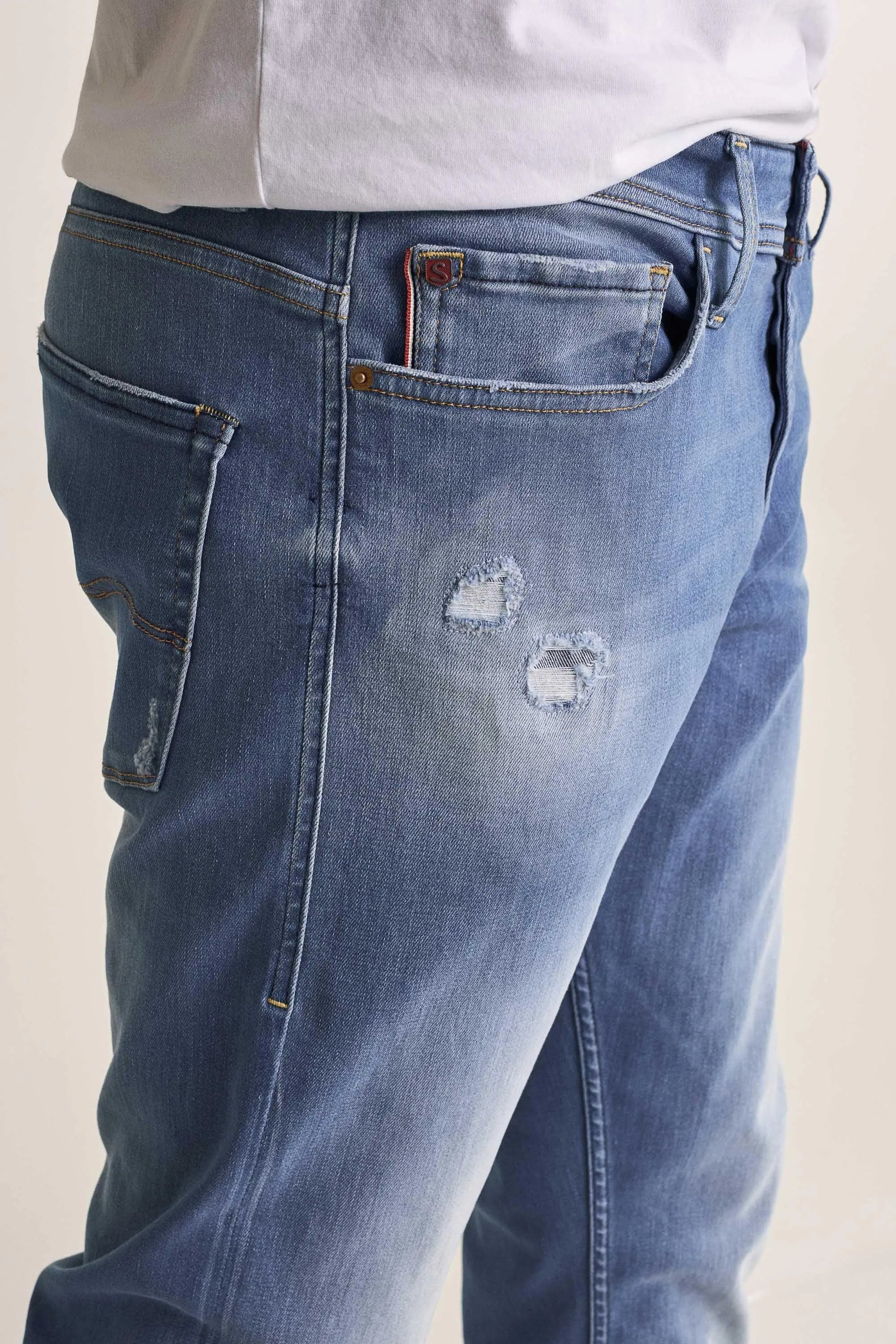 Vaqueros Slender Slim Carrot Premium Flex Vintage - ECRU