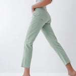 Vaqueros True Cropped Slim con color - ECRU