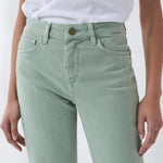 Vaqueros True Cropped Slim con color - ECRU