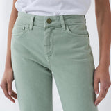 Vaqueros True Cropped Slim con color - ECRU