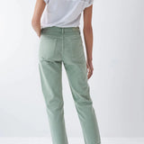 Vaqueros True Cropped Slim con color - ECRU