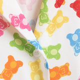 Vestido abullonado gummies - ECRU