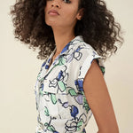 VESTIDO ALLOVER FLORAL - ECRU