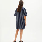 Vestido Amer Rayas Navy - ECRU