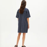 Vestido Amer Rayas Navy - ECRU