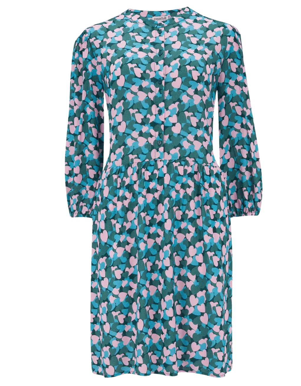 Vestido Astra Smock Multi Layered Hearts - ECRU