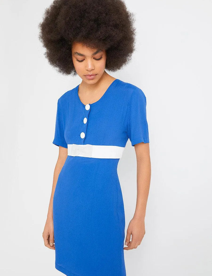 Vestido Azul Lazo - ECRU