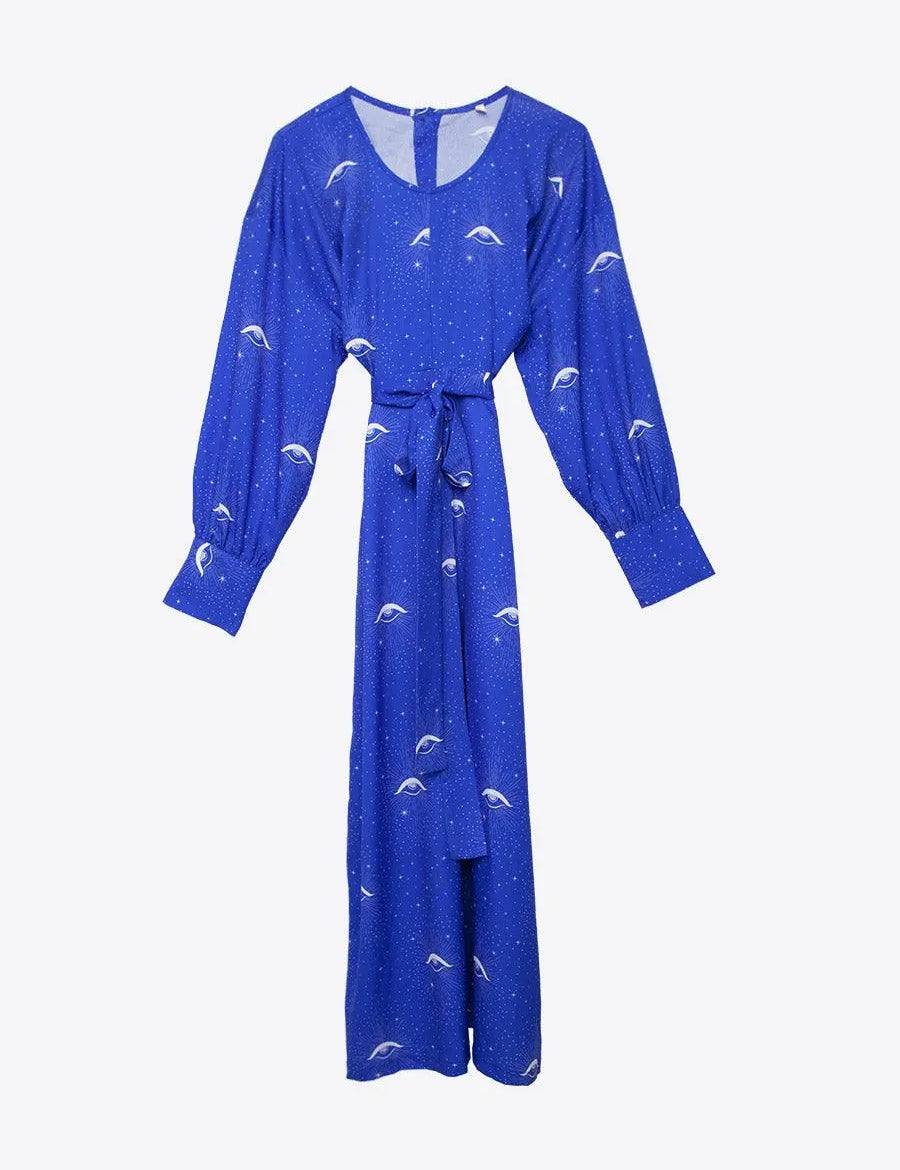 Vestido Azul Ojos - ECRU