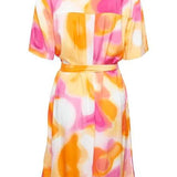 Vestido Camisero B.Young Estampado Raspberry Rose - ECRU