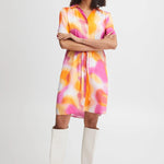 Vestido Camisero B.Young Estampado Raspberry Rose - ECRU