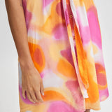 Vestido Camisero B.Young Estampado Raspberry Rose - ECRU