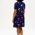Vestido Camisero Batik Keeley Navy Tropical Island - ECRU