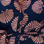 Vestido Camisero Batik Lauretta Navy Shells - ECRU