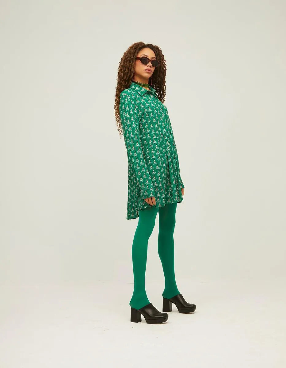 Vestido Camisero Bikes - ECRU