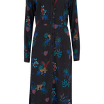 Vestido Camisero Clarissa Negro, Night Leopard - ECRU