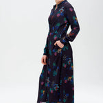 Vestido Camisero Clarissa Negro, Night Leopard - ECRU