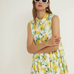 Vestido Camisero Corto Limones - ECRU