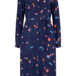 Vestido Camisero Elspeth - Azul marino, Ufo Space - ECRU