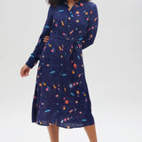 Vestido Camisero Elspeth - Azul marino, Ufo Space - ECRU