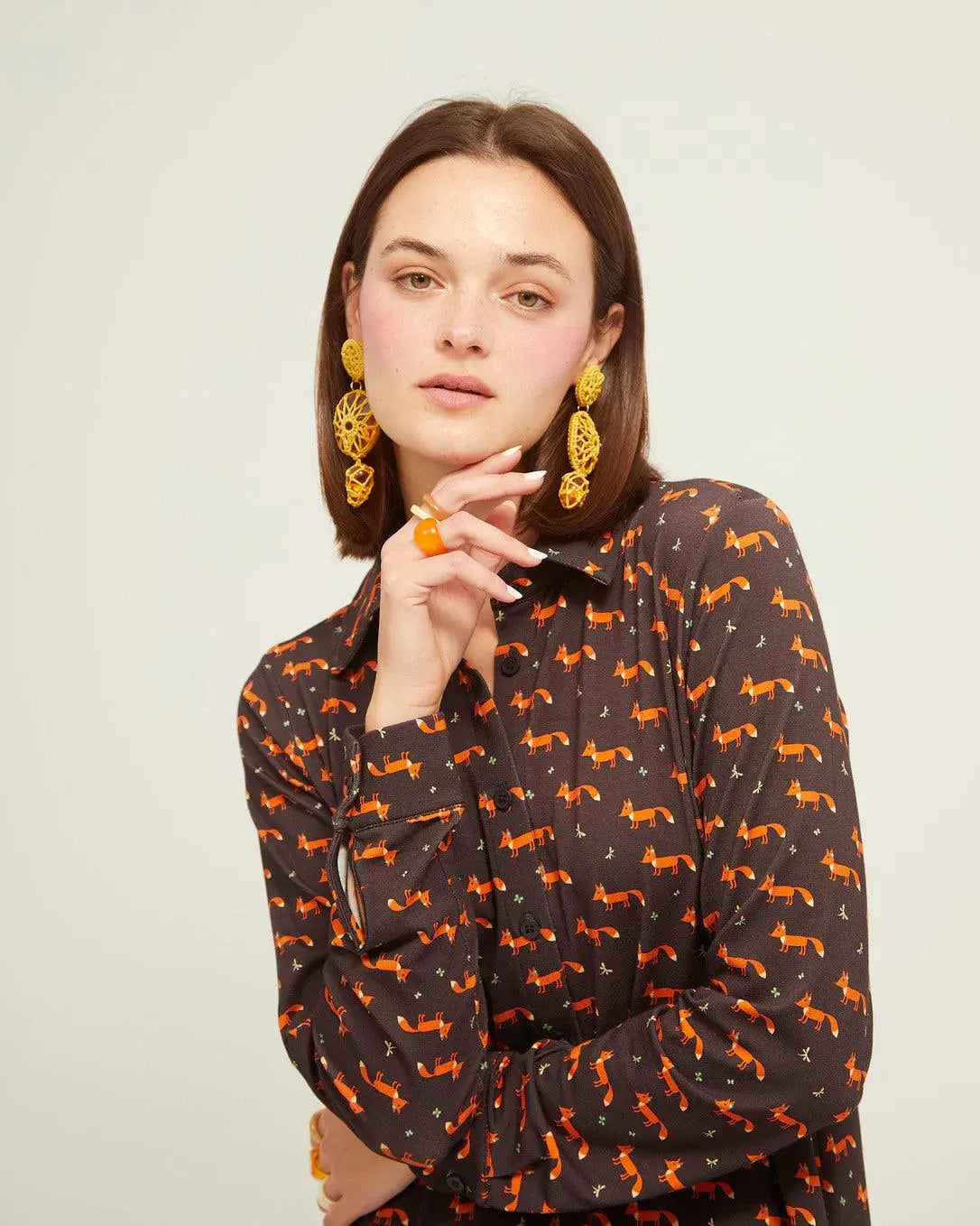 Vestido Camisero Fox - ECRU