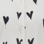 Vestido Camisero Justine Monochrome Hearts - ECRU