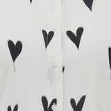 Vestido Camisero Justine Monochrome Hearts - ECRU