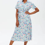 Vestido Camisero Lauretta Cream multi Lost Dinosaurs - ECRU