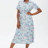 Vestido Camisero Lauretta Cream multi Lost Dinosaurs - ECRU