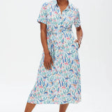 Vestido Camisero Lauretta Cream multi Lost Dinosaurs - ECRU