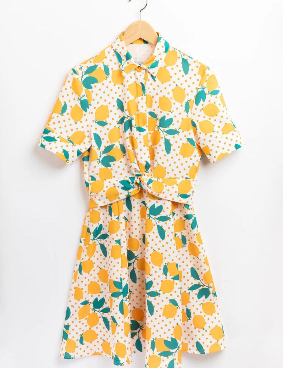 Vestido camisero limonero - ECRU