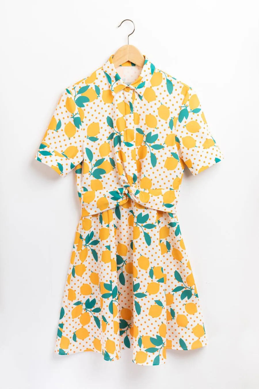 Vestido camisero limonero - ECRU