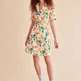 Vestido camisero limonero - ECRU