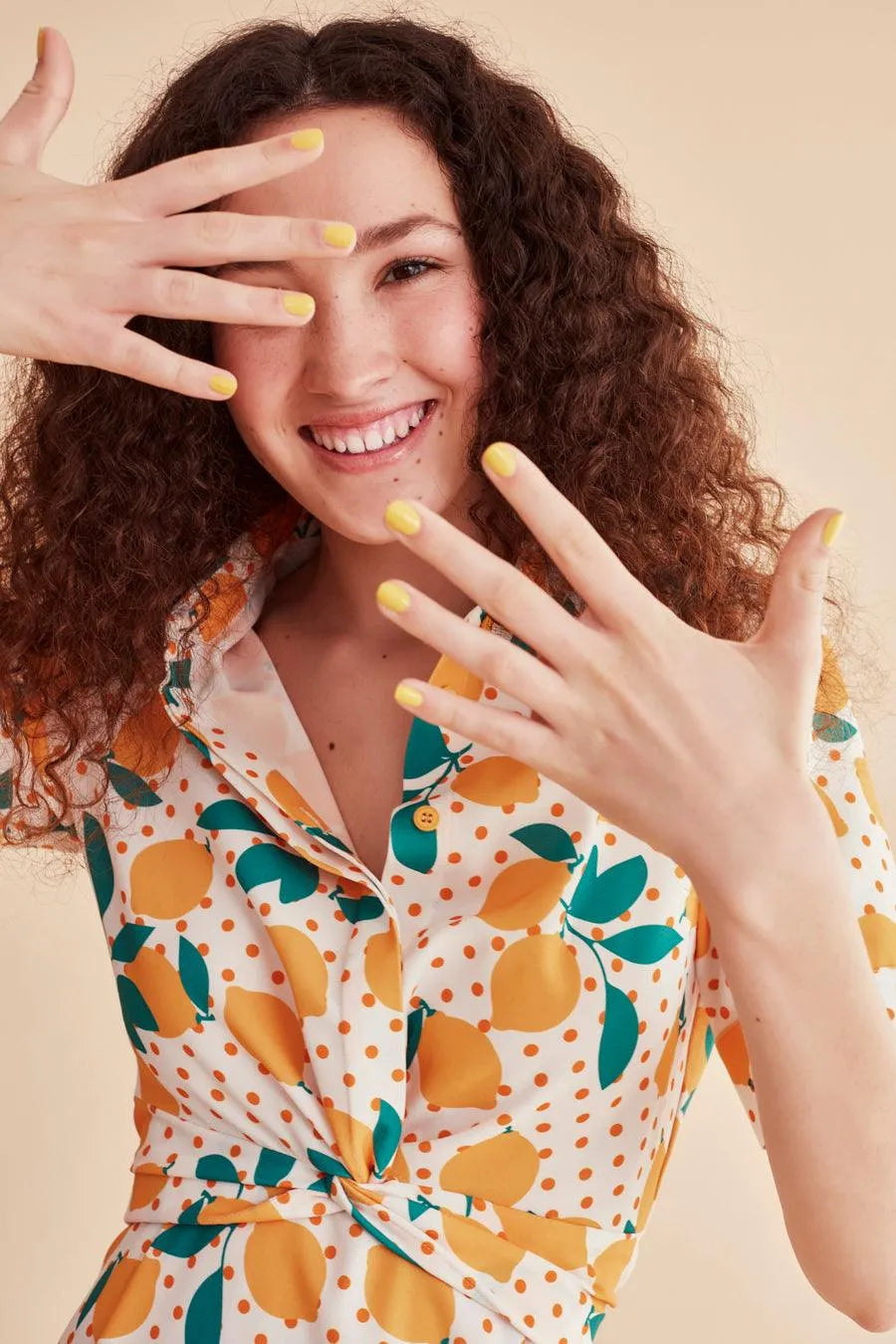 Vestido camisero limonero - ECRU