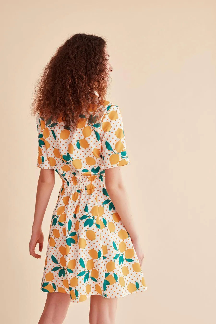 Vestido camisero limonero - ECRU