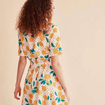 Vestido camisero limonero - ECRU