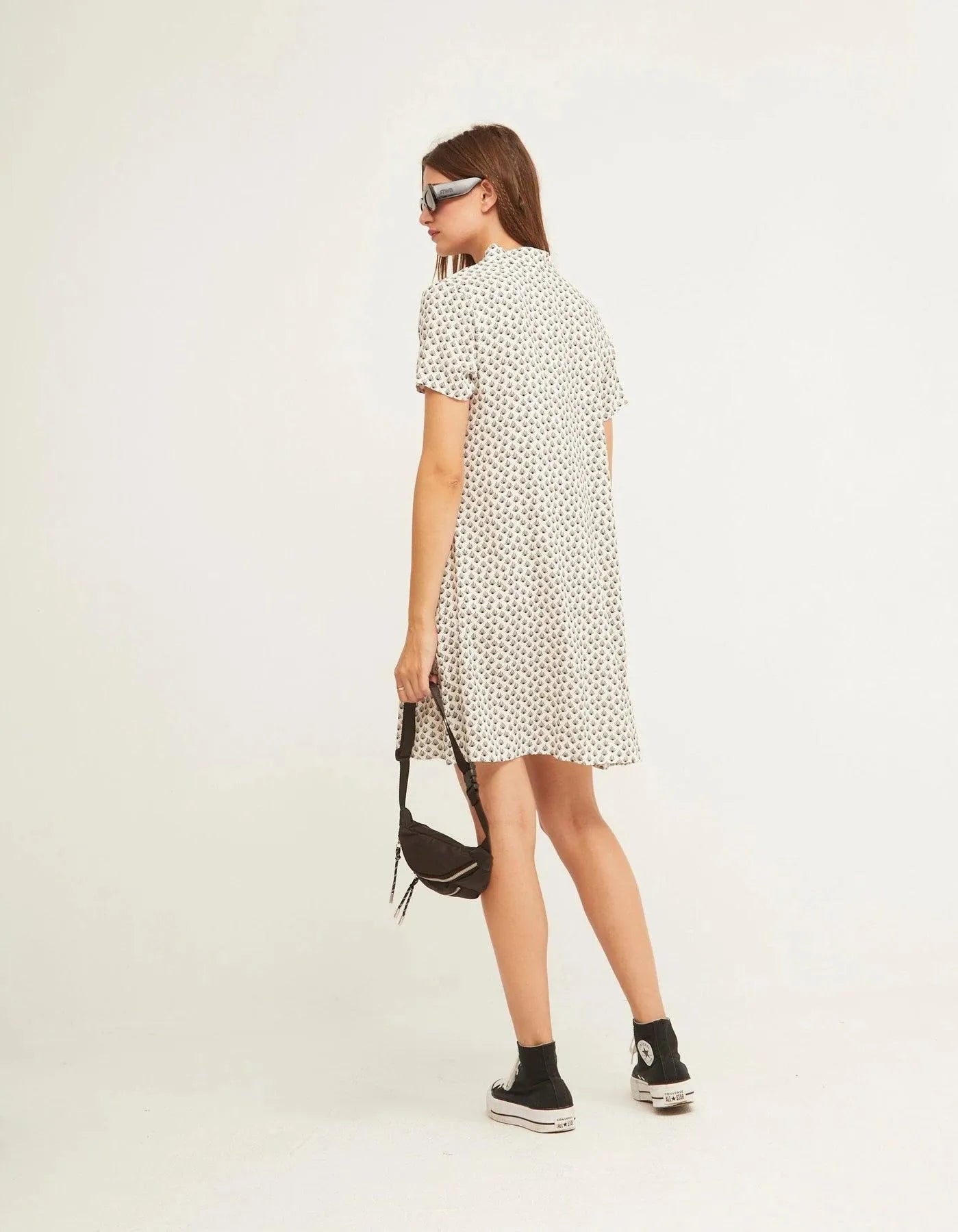 Vestido Camisero Manga Corta Birdie - ECRU