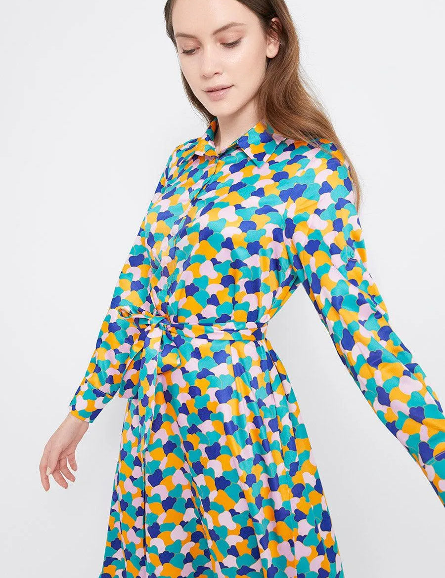 Vestido Camisero Multicolor - ECRU