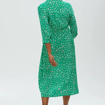 Vestido Camisero Paola Green, Leopard Love Hearts - ECRU