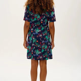 Vestido Camisero Sugarhill Dessie Navy Underwater Scene - ECRU