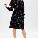 Vestido camisero Zadie - Negro, Deep Sea - ECRU