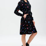 Vestido camisero Zadie - Negro, Deep Sea - ECRU