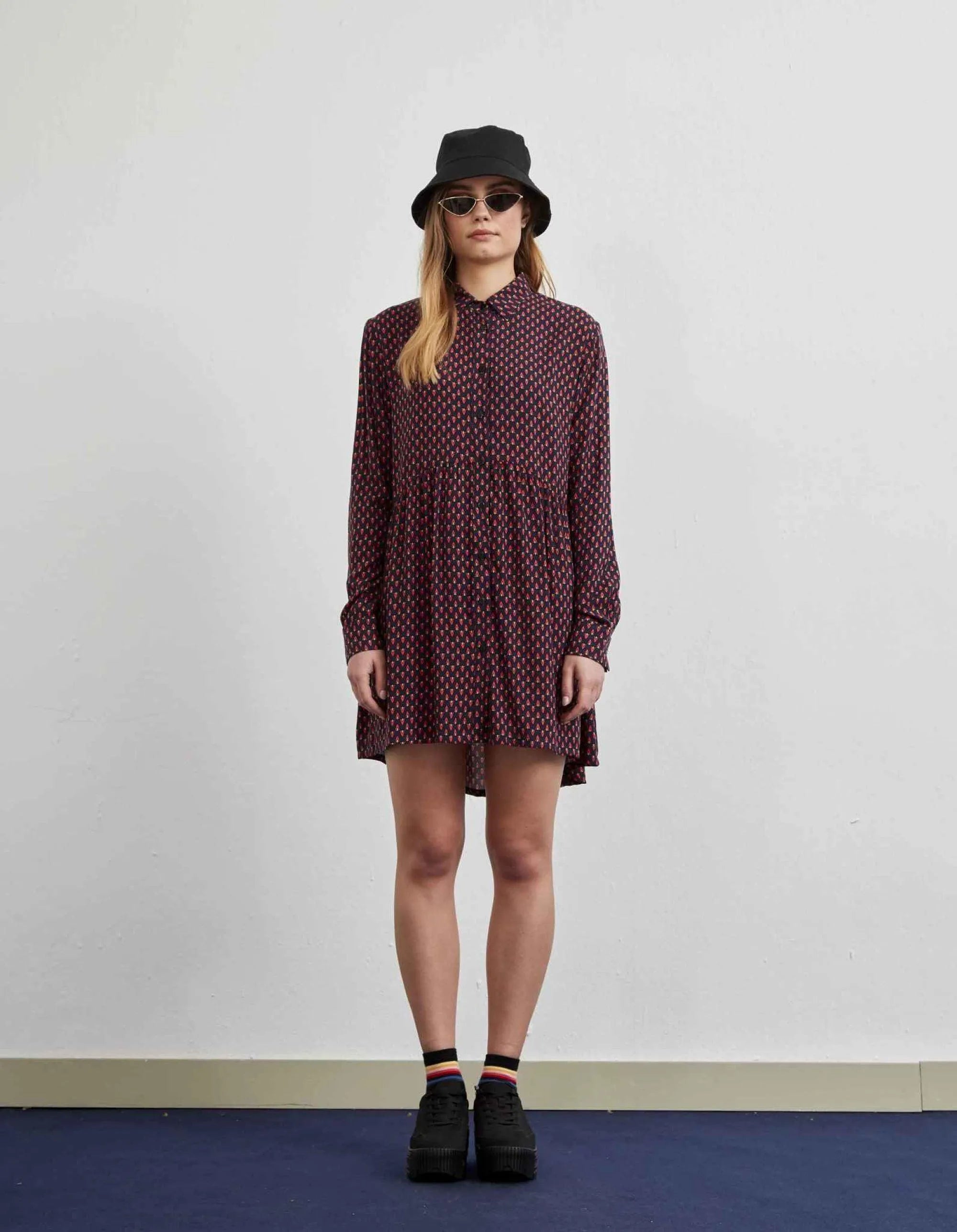 Vestido Camisero Zigz - ECRU