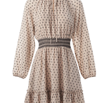 Vestido con elástico en la cintura - ECRU