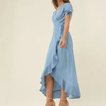 VESTIDO CON VOLANTES - ECRU