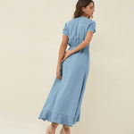 VESTIDO CON VOLANTES - ECRU