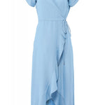 VESTIDO CON VOLANTES - ECRU